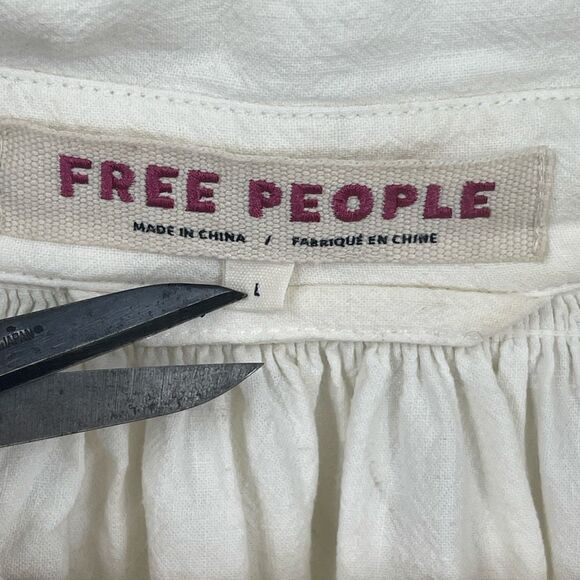 Free People Louisa Jacket Viscose/Linen Sz L - Picture 4 of 10